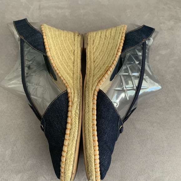 Liz Claiborne Denim Wedge Sandals/Espadrilles size 10. - Picture 7 of 12